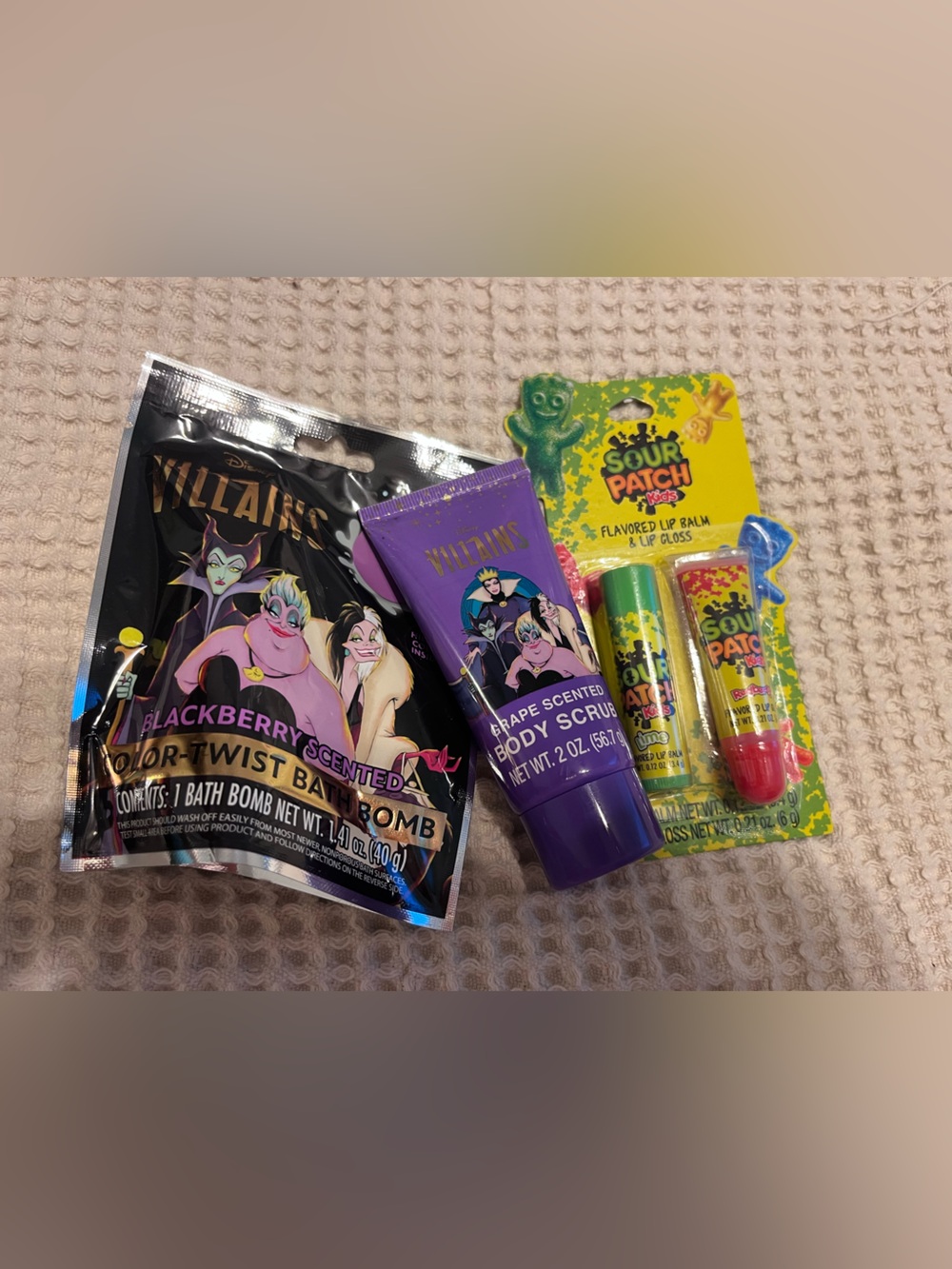 Bath Bomb, Lotion, Lip Balm
